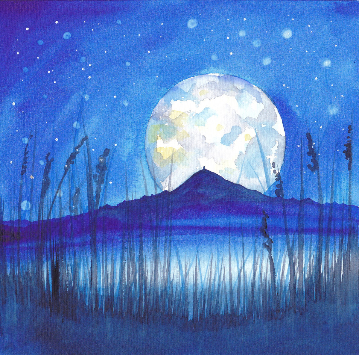Moonrise over the Levels